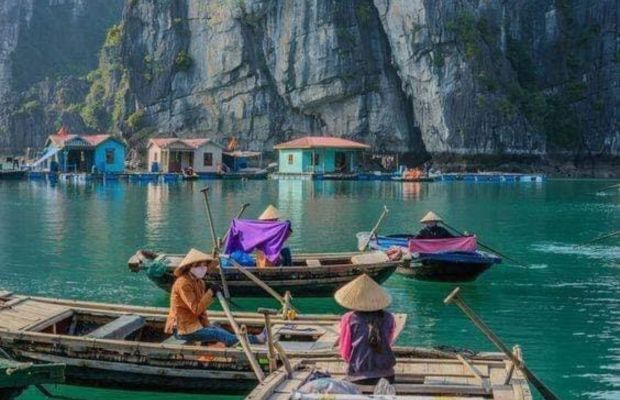 Boating in Vung Vieng Fishing Village